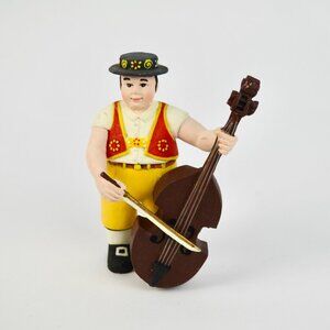 Hand-Painted Folk Musician Figurine With Cello & Traditional Outfit